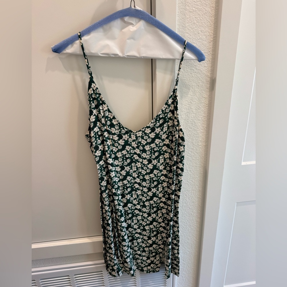 Reformation green floral mini dress - medium